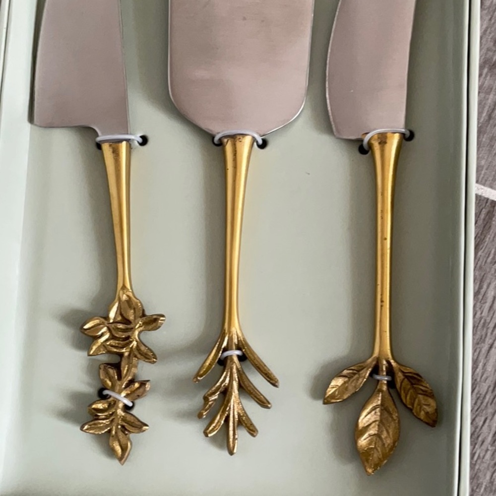 Anthropologie Herbiflora Cheese Knives Set/3 NWT - Picture 5 of 7